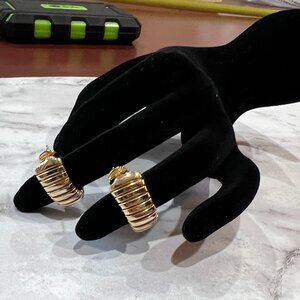 Vintage Tubogas Bvlgari  18K YG Earrings